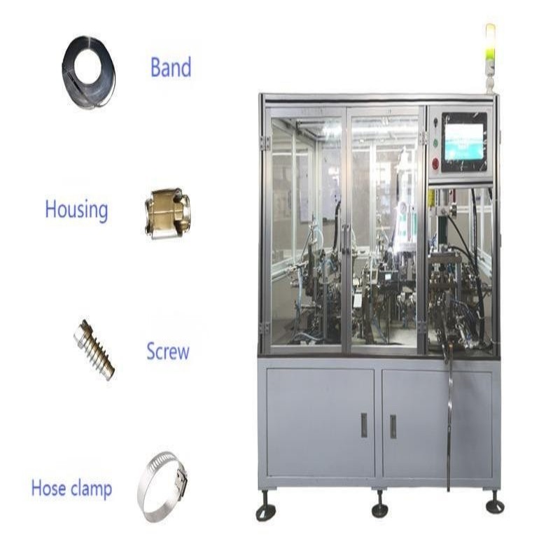 Hose clamp machine