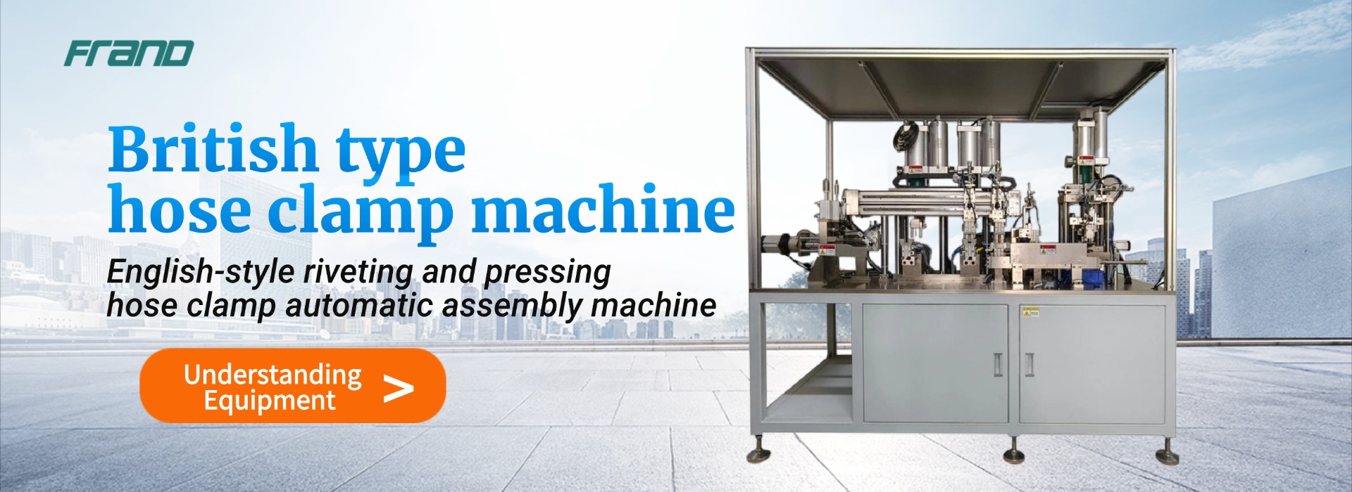 German style hose clamp assembly machine